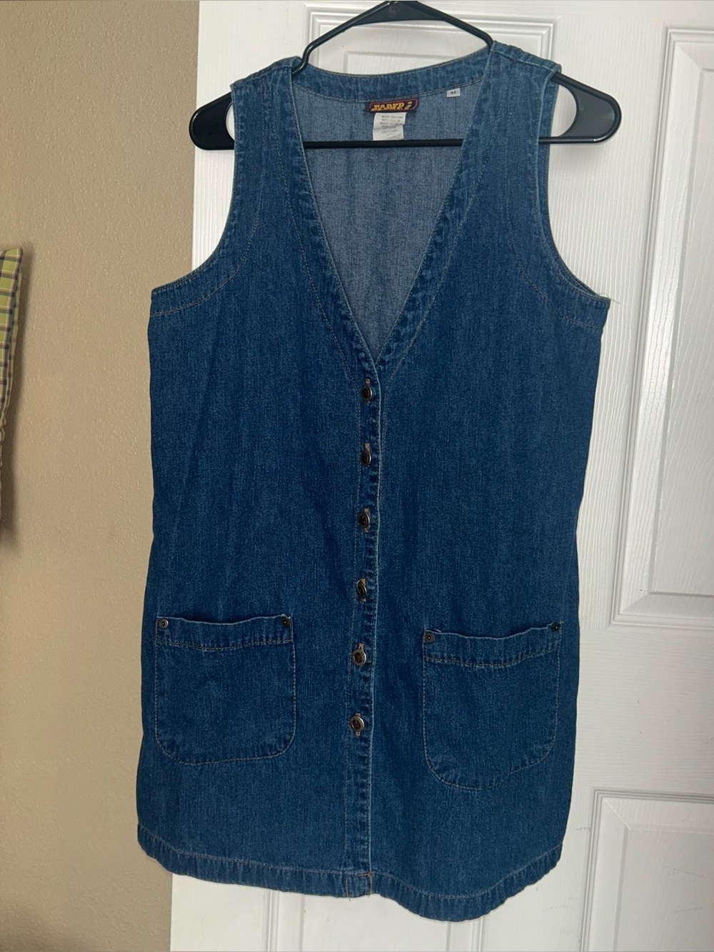 Vintage denim cottagecore faded glory 100% cotton dress size medium